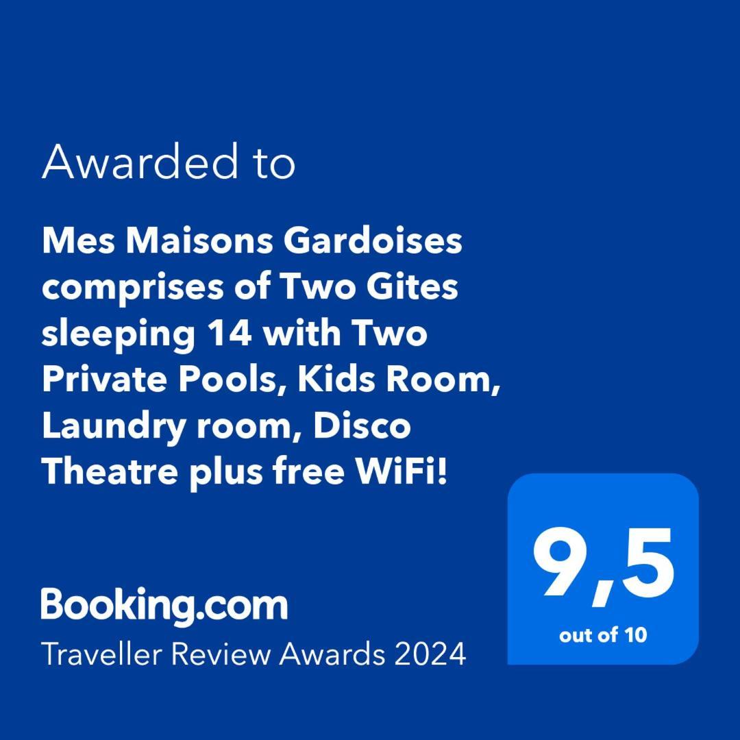 Mes Maisons Gardoises, Two Gites Sleeping 13 With Two Private Pools, Kids Room, Laundry, Disco, Free Wifi, Linen And Dog'S Are Welcome Gagnieres ภายนอก รูปภาพ